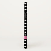 Coques Case-Mate iPhone Arc pois noir blanc personnaliser l'alphabet (Dos/Droite)
