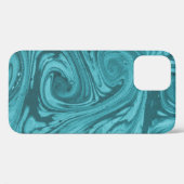 Coques Case-Mate iPhone Arché et courbé sur fond de tons turquoise, (Verso (horizontal))
