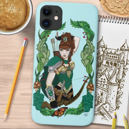 Coques Case-Mate iPhone Archère Elfe de la Forêt Enchantée Verte Fantastiq