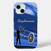 Coques Case-Mate iPhone Archery - Archer Silhouette and target Personalize (Verso)