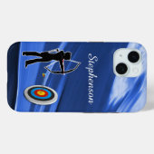 Coques Case-Mate iPhone Archery - Archer Silhouette and target Personalize (Verso (horizontal))