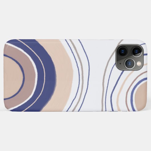 Coques Case-Mate iPhone Arches Boho Abstraites - Bleu et Beige (Dos (Horizontal))
