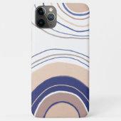 Coques Case-Mate iPhone Arches Boho Abstraites - Bleu et Beige (Dos)