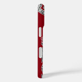 Coques Case-Mate iPhone ARCHITECTE DE LA RENAISSANCE Red Burgundy Monogram (Verso / Droite)