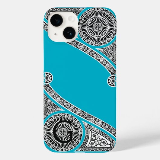 Coques Case-Mate iPhone ARCHITECTE DE LA RENAISSANCE Scruba Blue Monogram (Verso)