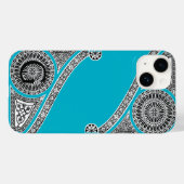 Coques Case-Mate iPhone ARCHITECTE DE LA RENAISSANCE Scruba Blue Monogram (Verso (horizontal))