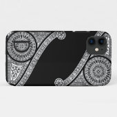 Coques Case-Mate iPhone ARCHITECTURE DE RENAISSANCE Monogramme noir blanc (Dos (Horizontal))
