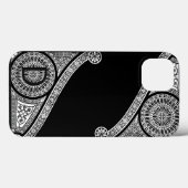 Coques Case-Mate iPhone ARCHITECTURE DE RENAISSANCE Monogramme noir blanc (Verso (horizontal))