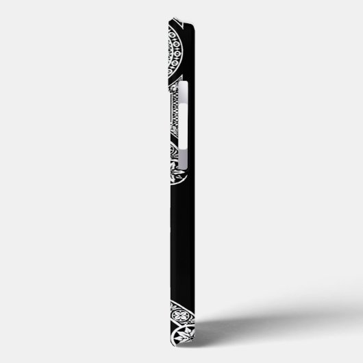 Coques Case-Mate iPhone ARCHITECTURE DE RENAISSANCE Monogramme noir blanc (Verso / Gauche)