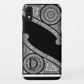 Coques Case-Mate iPhone ARCHITECTURE DE RENAISSANCE Monogramme noir blanc (Dos)