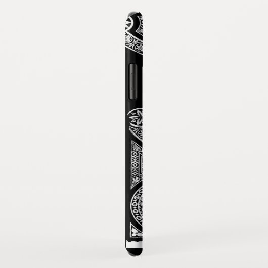 Coques Case-Mate iPhone ARCHITECTURE DE RENAISSANCE Monogramme noir blanc (Dos/Droite)