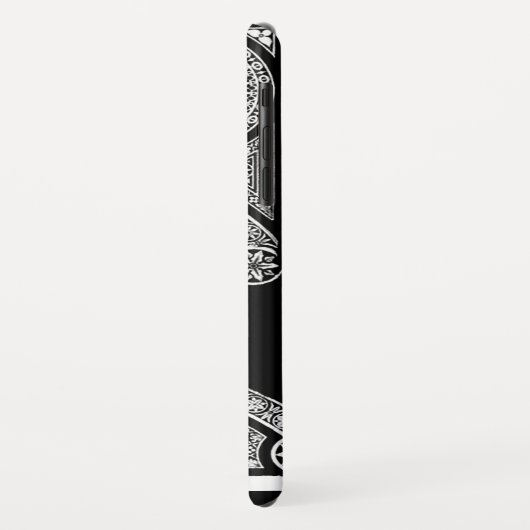 Coques Case-Mate iPhone ARCHITECTURE DE RENAISSANCE Monogramme noir blanc (Dos/Gauche)