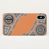 Coques Case-Mate iPhone ARCHITECTURE DE RENAISSANCE Tangerine Orange Monog (Dos (Horizontal))