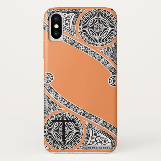 Coques Case-Mate iPhone ARCHITECTURE DE RENAISSANCE Tangerine Orange Monog (Dos)