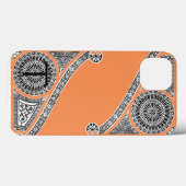 Coques Case-Mate iPhone ARCHITECTURE DE RENAISSANCE Tangerine Orange Monog (Verso (horizontal))