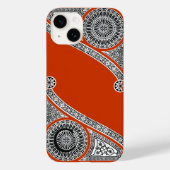 Coques Case-Mate iPhone ARCHITECTURE RENAISSANCE Monogramme rouge orange (Verso)