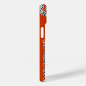 Coques Case-Mate iPhone ARCHITECTURE RENAISSANCE Monogramme rouge orange (Verso / Droite)