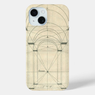 Coque Pour iPhone 15 Architecture vintage, Perspective Arc Renaissance