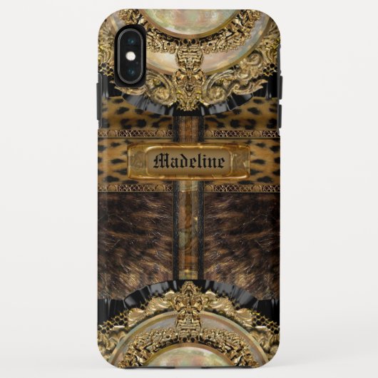 Coques Case-Mate iPhone Arcos Leopard Chic Monogramme dur (Dos)