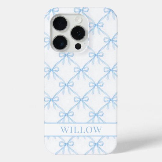 Coques Case-Mate iPhone Arcs de Watercolor Bleu Coquette (Verso)