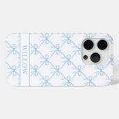 Coques Case-Mate iPhone Arcs de Watercolor Bleu Coquette (Verso (horizontal))