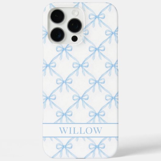 Coques Case-Mate iPhone Arcs de Watercolor Bleu Coquette (Verso)