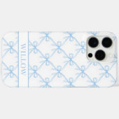Coques Case-Mate iPhone Arcs de Watercolor Bleu Coquette (Verso (horizontal))