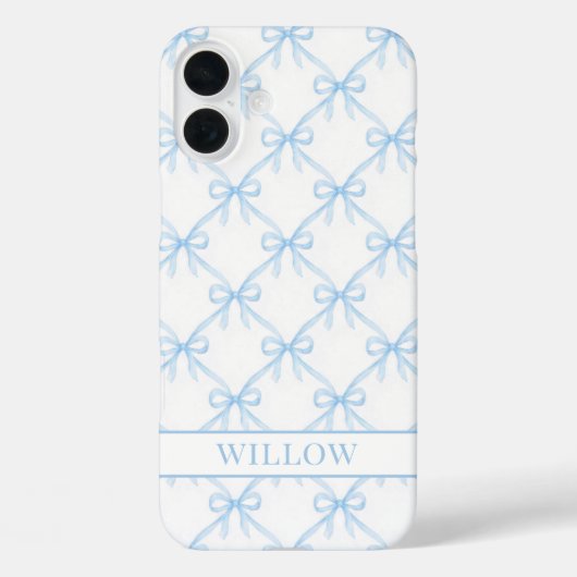 Coques Case-Mate iPhone Arcs de Watercolor Bleu Coquette (Verso)