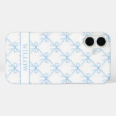 Coques Case-Mate iPhone Arcs de Watercolor Bleu Coquette (Verso (horizontal))