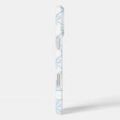 Coques Case-Mate iPhone Arcs de Watercolor Bleu Coquette (Verso / Droite)