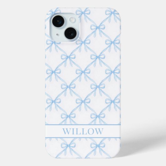Coques Case-Mate iPhone Arcs de Watercolor Blue Coquette (Verso)