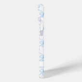 Coques Case-Mate iPhone Arcs de Watercolor Blue Coquette (Verso / Gauche)