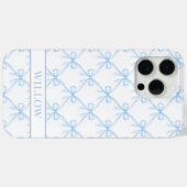 Coques Case-Mate iPhone Arcs de Watercolor Blue Coquette (Verso (horizontal))