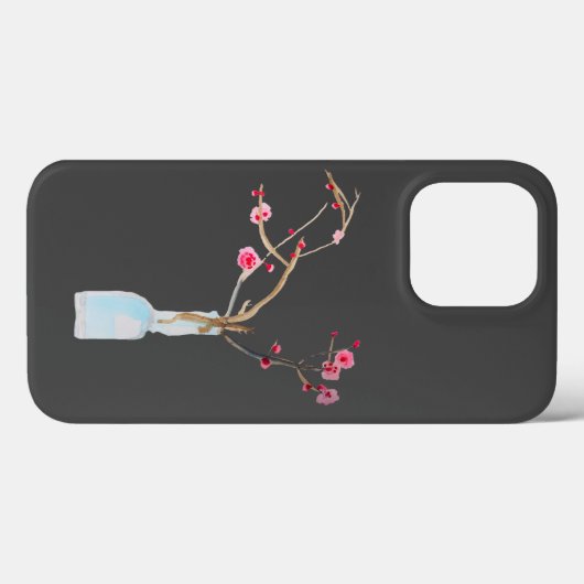 Coques Case-Mate iPhone Ardoise en sakura cerise en fleurs (Verso (horizontal))
