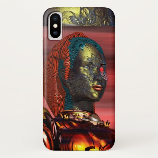 Coques Case-Mate iPhone ARES /CYBORG PORTRAIT DANS SUNSET Science-fiction (Dos)