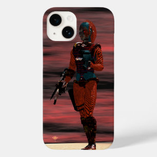 Coque Pour iPhone 14 ARES CYBORG, RED SUNSET Science Fiction, Sci-Fi