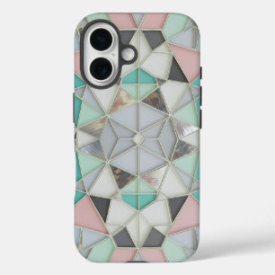 Coques iPhone 16 argent avec un peu de rose