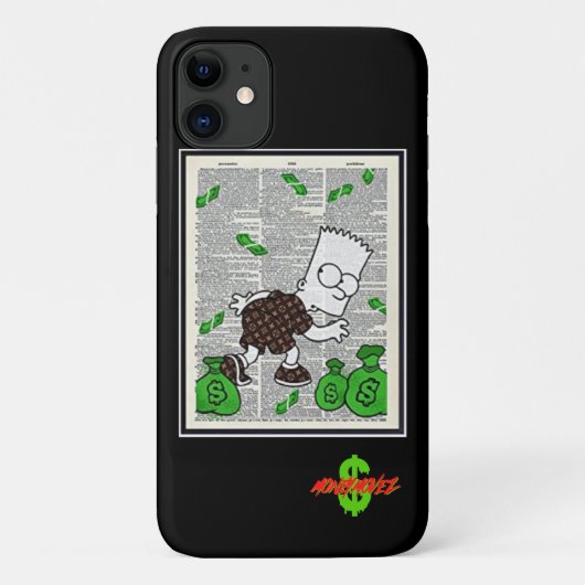 Coques Case-Mate iPhone Argent Bart Simpson (Dos)