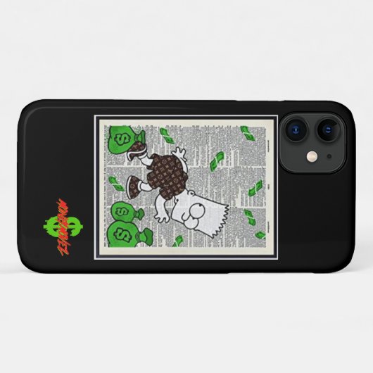 Coques Case-Mate iPhone Argent Bart Simpson (Dos (Horizontal))