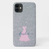 Coques Case-Mate iPhone Argent brillant rose (Dos)