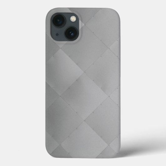 Coques Case-Mate iPhone Argent Checkered moderne brillant en métal (Verso)