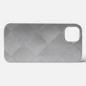 Coques Case-Mate iPhone Argent Checkered moderne brillant en métal (Verso (horizontal))