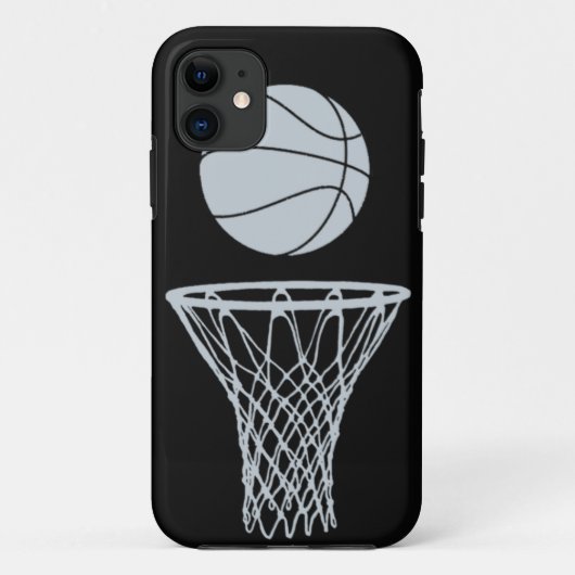 Coques Case-Mate iPhone argent de silhouette de basket-ball de l'iPhone 5 (Dos)