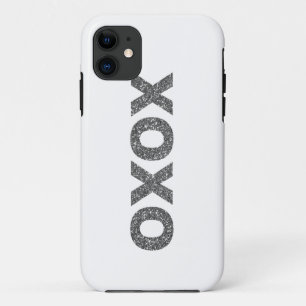 Coque Case-Mate Pour iPhone Argent des parties scintillantes XOXO
