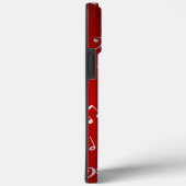 Coques Case-Mate iPhone argent en notes de musique rouges otter box OtterB (Verso / Droite)