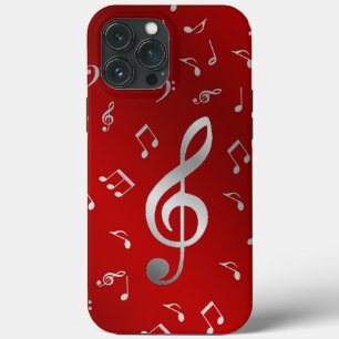 Case-Mate iPhone Case argent en notes de musique rouges otter box OtterB