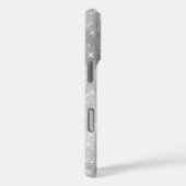 Coques Case-Mate iPhone Argent Glitzy Chic Glam Étincelle (Verso / Droite)