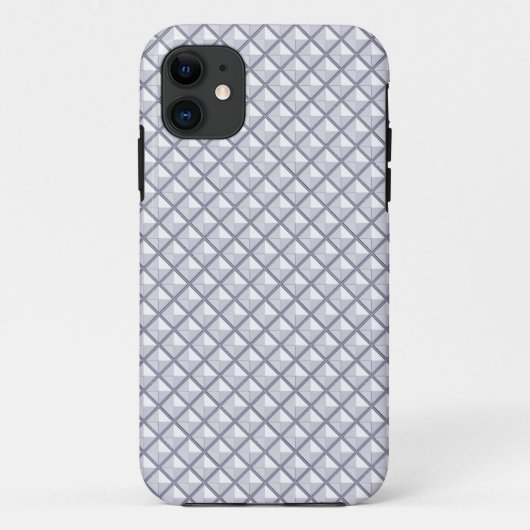 Coques Case-Mate iPhone Argent, look métallique, grille cloutée (Dos)