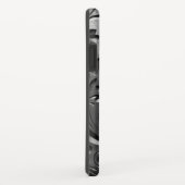 Coques Case-Mate iPhone Argent métal gravé aspect gris abstrait (Dos/Droite)