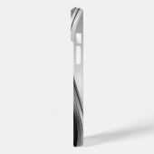 Coques Case-Mate iPhone Argent métallisé noir moderne (Verso / Gauche)